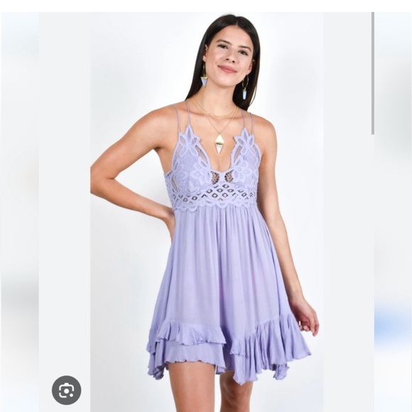 Free People | FP One Adella in Purple lavender Ruched Mini Dress - Picture 1 of 16